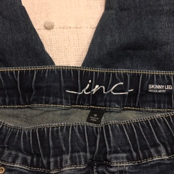 INC Skinny Leg Destressed Regular Fit Jeans size 10 - Picture 3 of 5